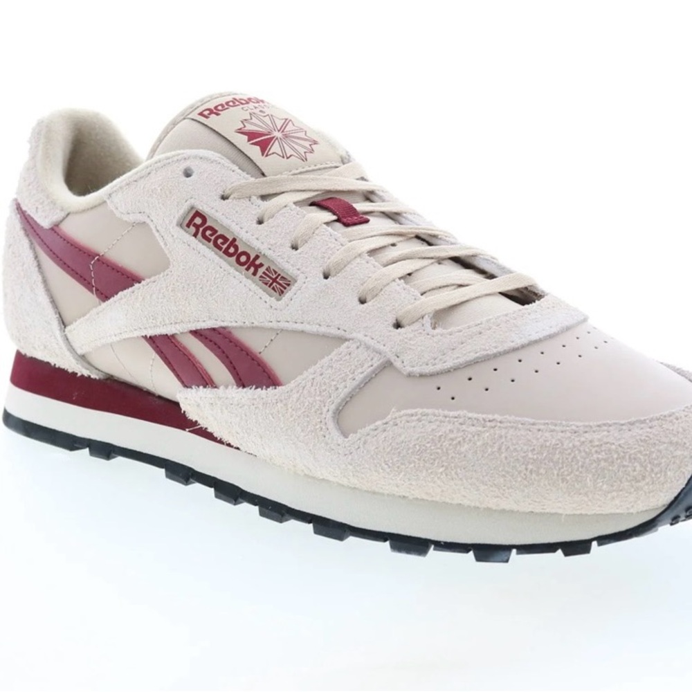 Reebok Beige and Burgundy Athletic Shoes
